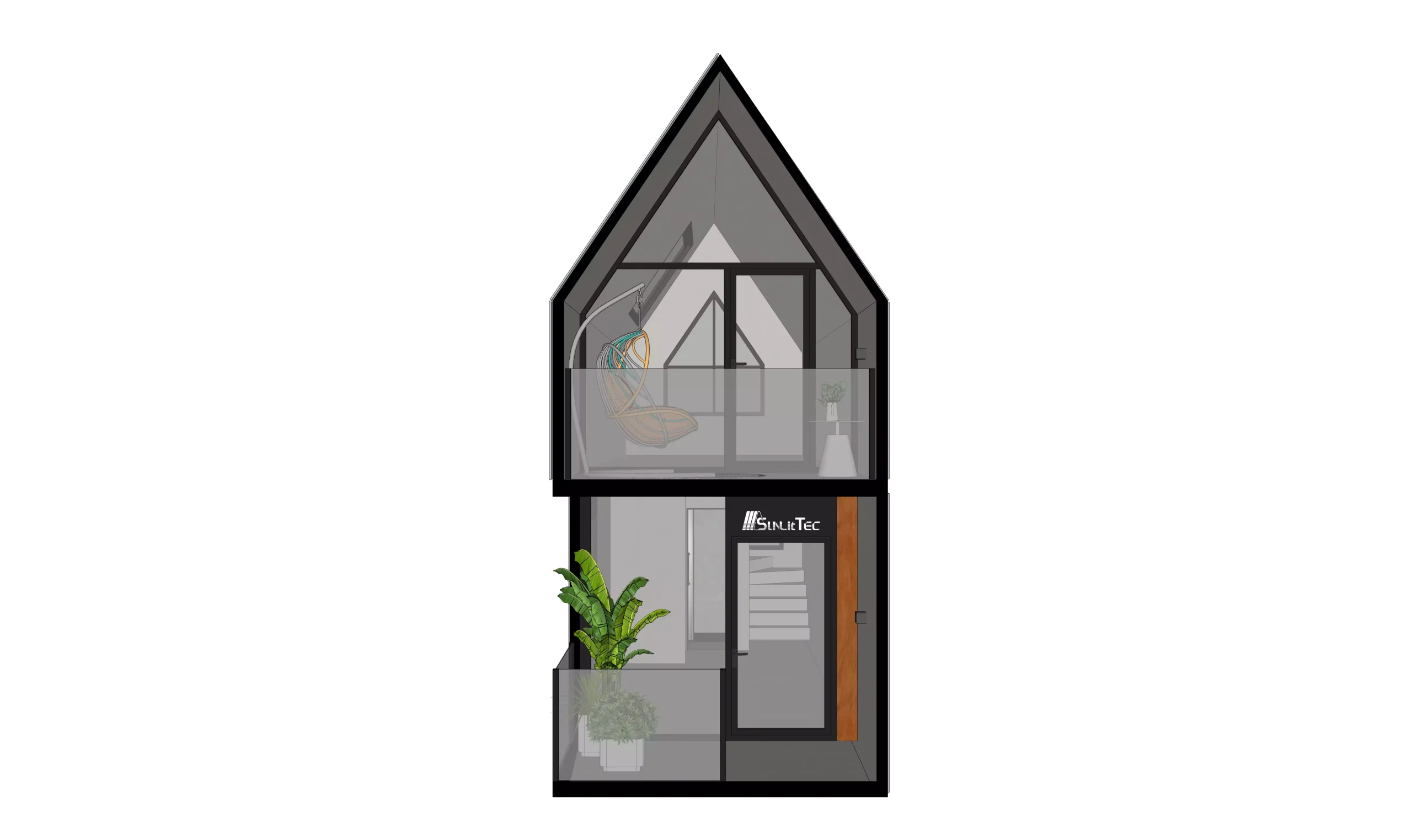 The double-layer triangle house is newly upgraded, and the cost-effective choice is here2sunlit-tec