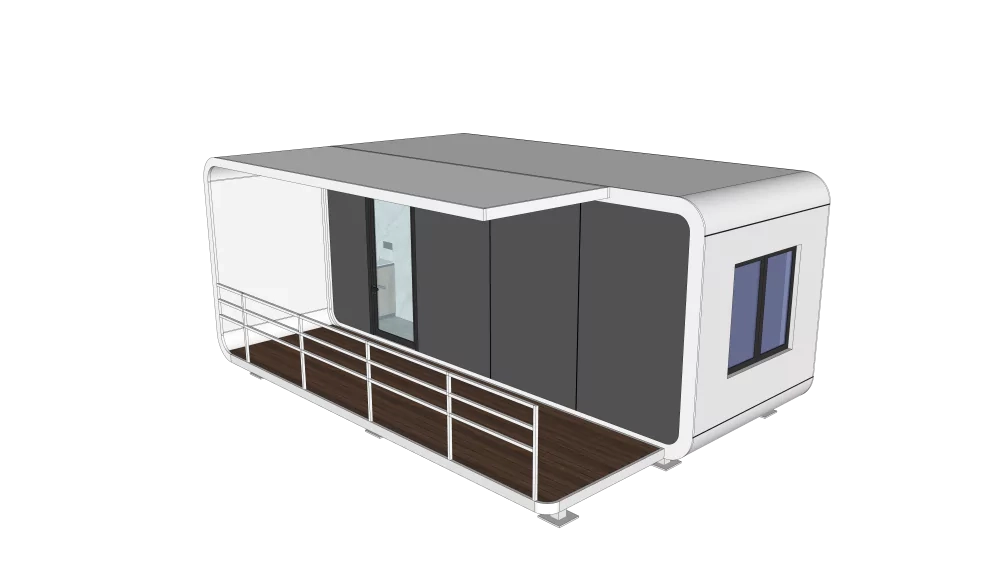 Cabinas de manzana: una nueva solución para la industria turística moderna1sunlit-tec Apple Cabin P2 con Medio Toldo