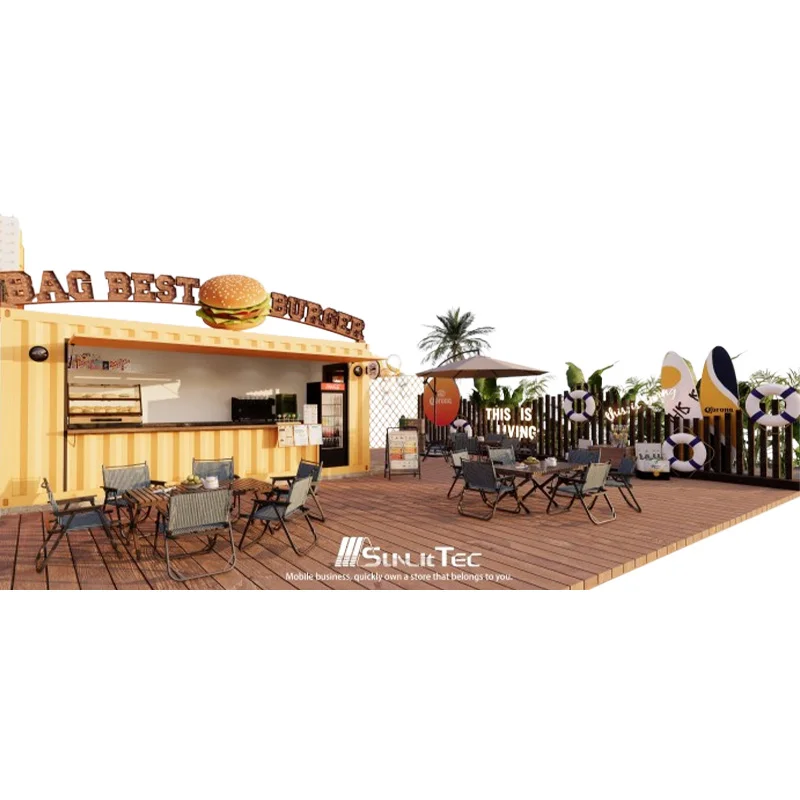 Prefab Container Solutions for Tourism & Hospitality Projects1sunlit-tec c3-customized-shop-container-house