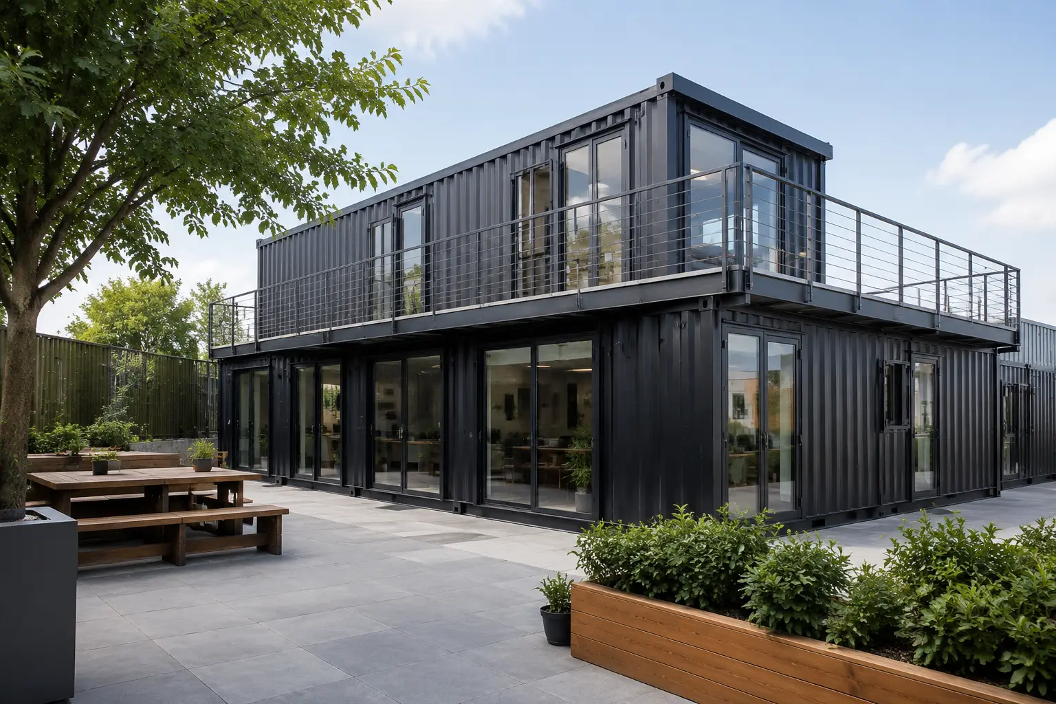 sunlit tec commercial modular container building for modern office and business projects