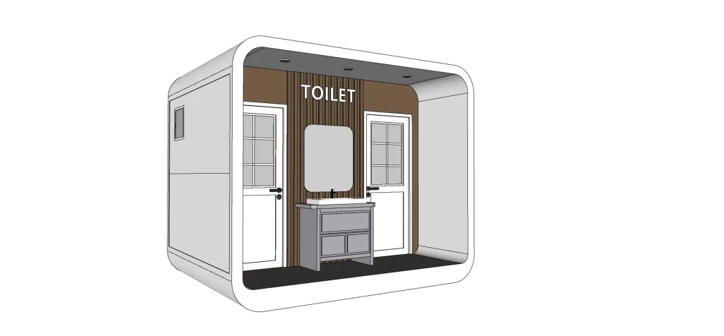 sunlit tec integrated public restroom for emergency housing sanitation