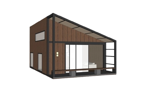 Industrial ODM Housing Manufacturer Commercial Modular Project Guide 20261sunlit-tec Sunlit Tec B8 sloping-roof double-layer board house exterior