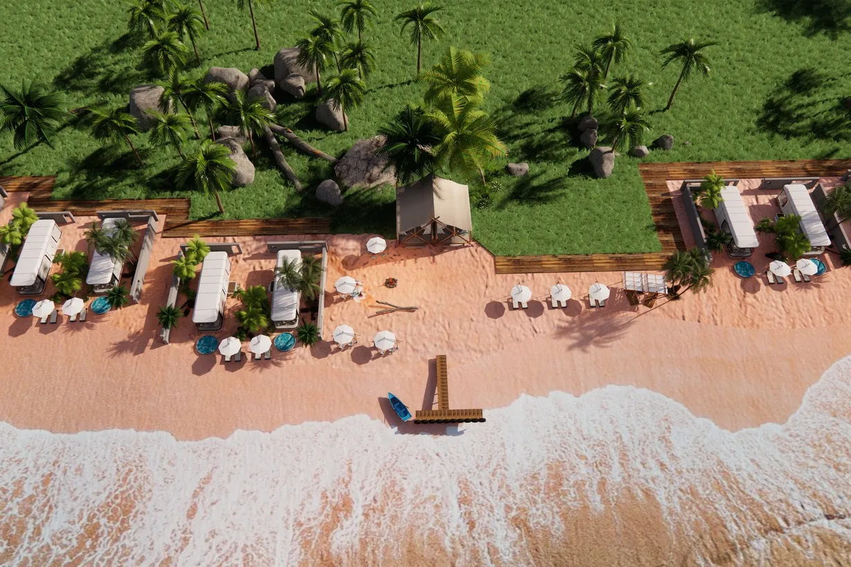 Capsule House RFQ Checklist: What Resort Buyers Should Send Before Requesting a Quote1sunlit-tec coastal capsule resort concept used to plan room groups and site access